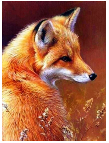 Diamond Painting Cross Stitch Animal Fox Full Square Mosaic Rhinestone Picture Home