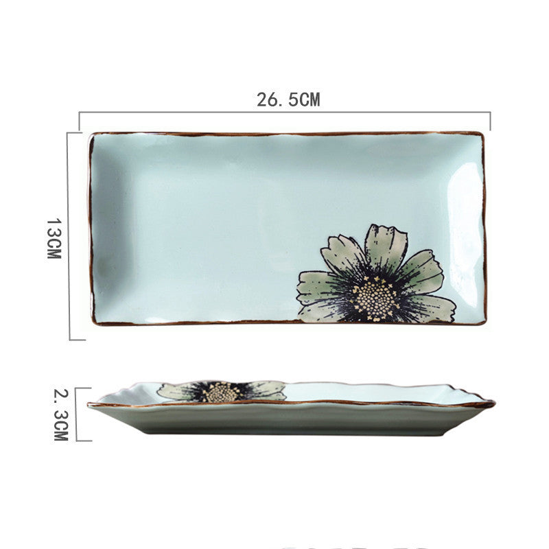 Ceramic Hand-painted Western Food Microwave Breakfast Plate