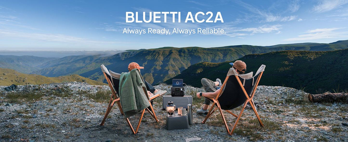 [US Plug] BLUETTI AC2A 300W 204Wh Portable Power Station LiFePO4 Battery Backup Solar Generator 3,000+ Cycle App Camping RV Life