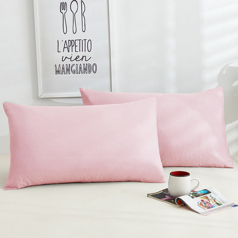 Pure Color Cotton Pillowcases A Pair Of Hotel Hotel Cotton 48X74CM