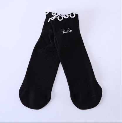 Loose mouth stockings embroidered fungus stockings