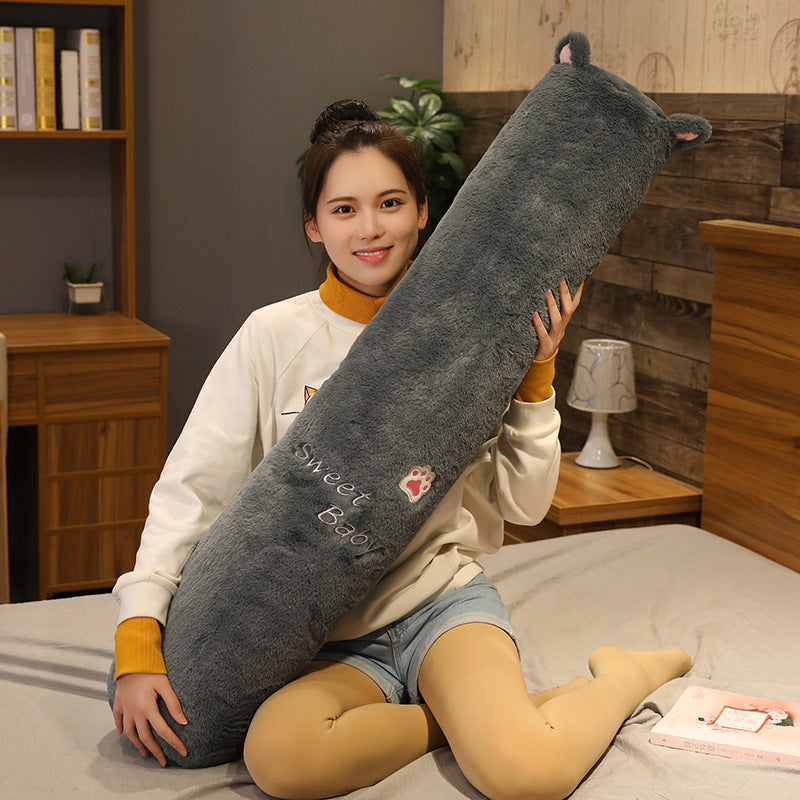 Removable And Washable Rabbit Plush Cylindrical Pillow