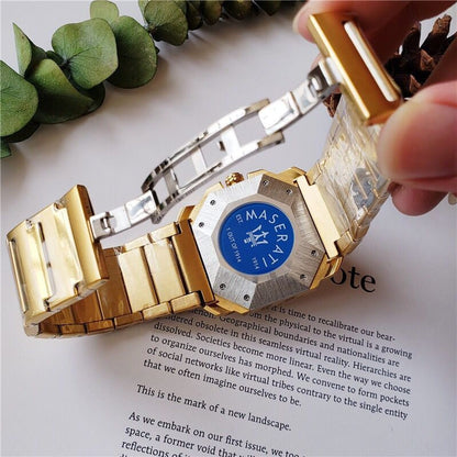 Diamond watch with calendar