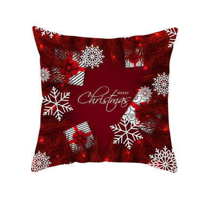 Santa Elk Pillow Cover Lumbar Pillow Car Pattern
