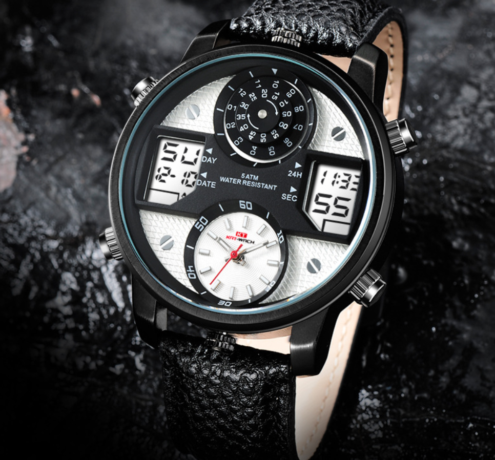 Double display electronic multifunctional quartz