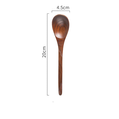 Creative Hammered Wooden Curved Spoon Tableware