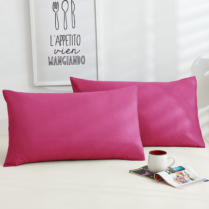 Pure Color Cotton Pillowcases A Pair Of Hotel Hotel Cotton 48X74CM