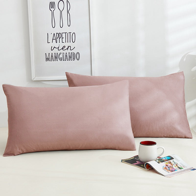 Pure Color Cotton Pillowcases A Pair Of Hotel Hotel Cotton 48X74CM
