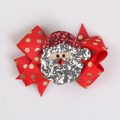 Cute Children's Christmas Tree Bow Hairpin