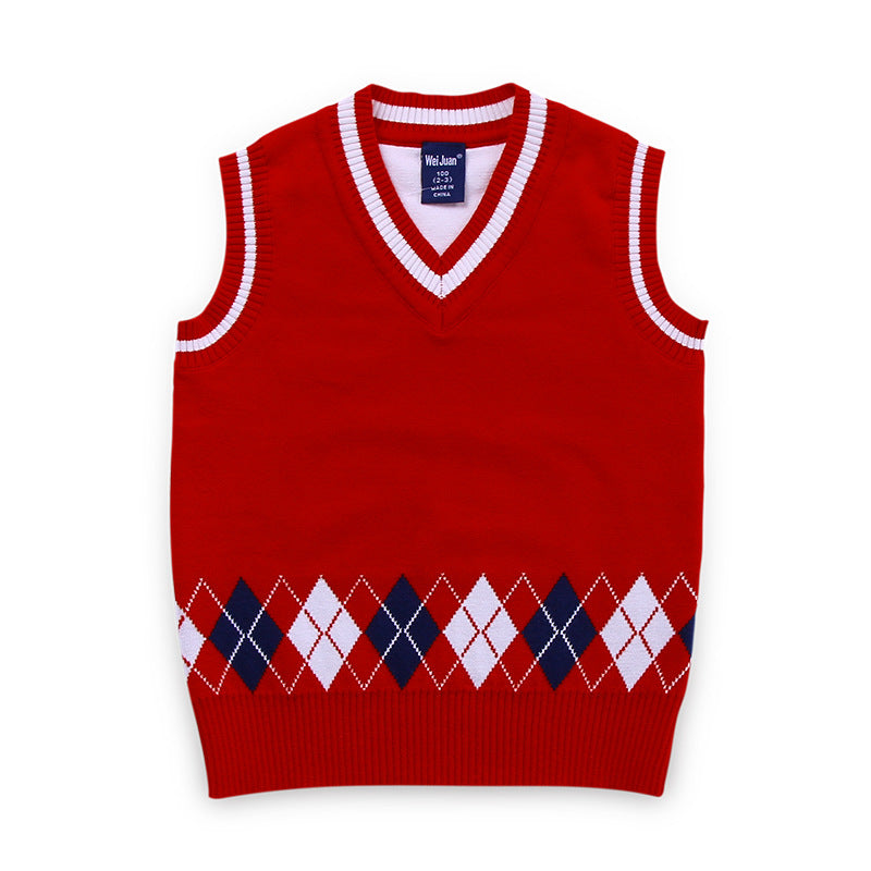 Children's vest knitting