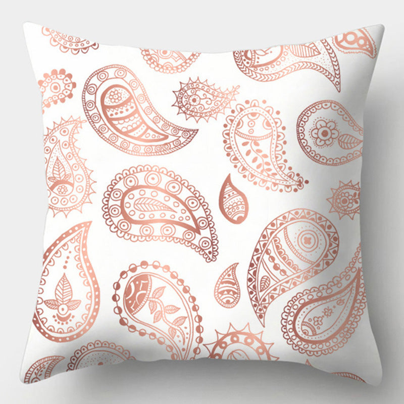 Modern Simple Pillow Home Cushion Geometric Amazon Hot Sale Peach Skin Fabric