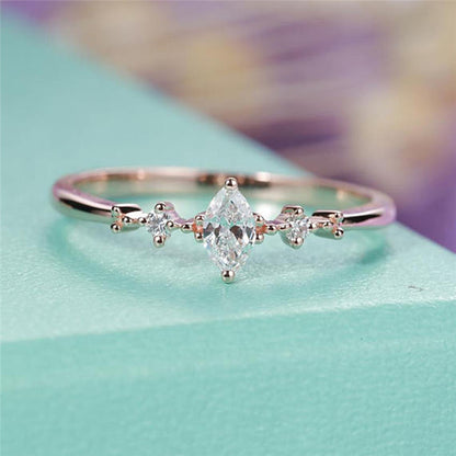 Accessories Wish Horse Eye Diamond Plating Rose Gold Ladies Ring