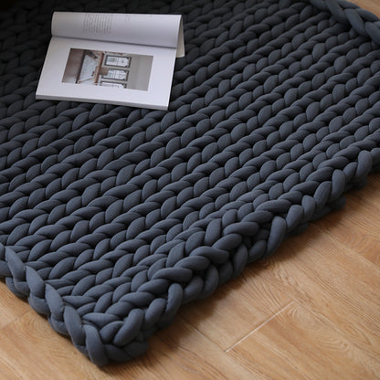 Weaving gravity blanket with wool cloth