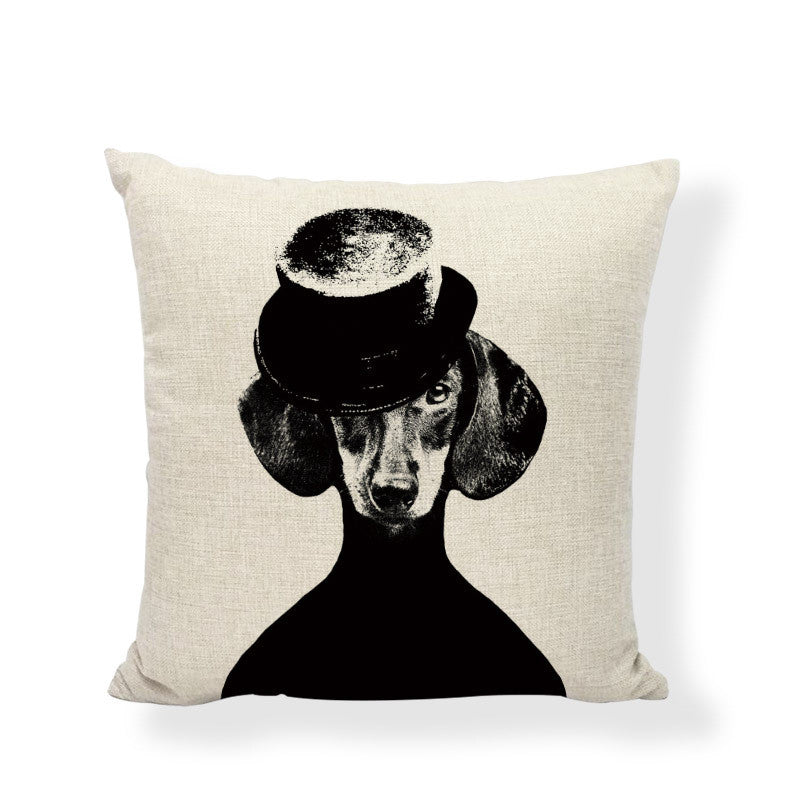 Boston Terrier Head Tilt Cushion Cover