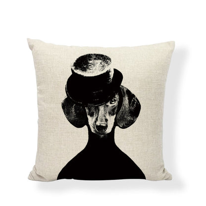 Boston Terrier Head Tilt Cushion Cover