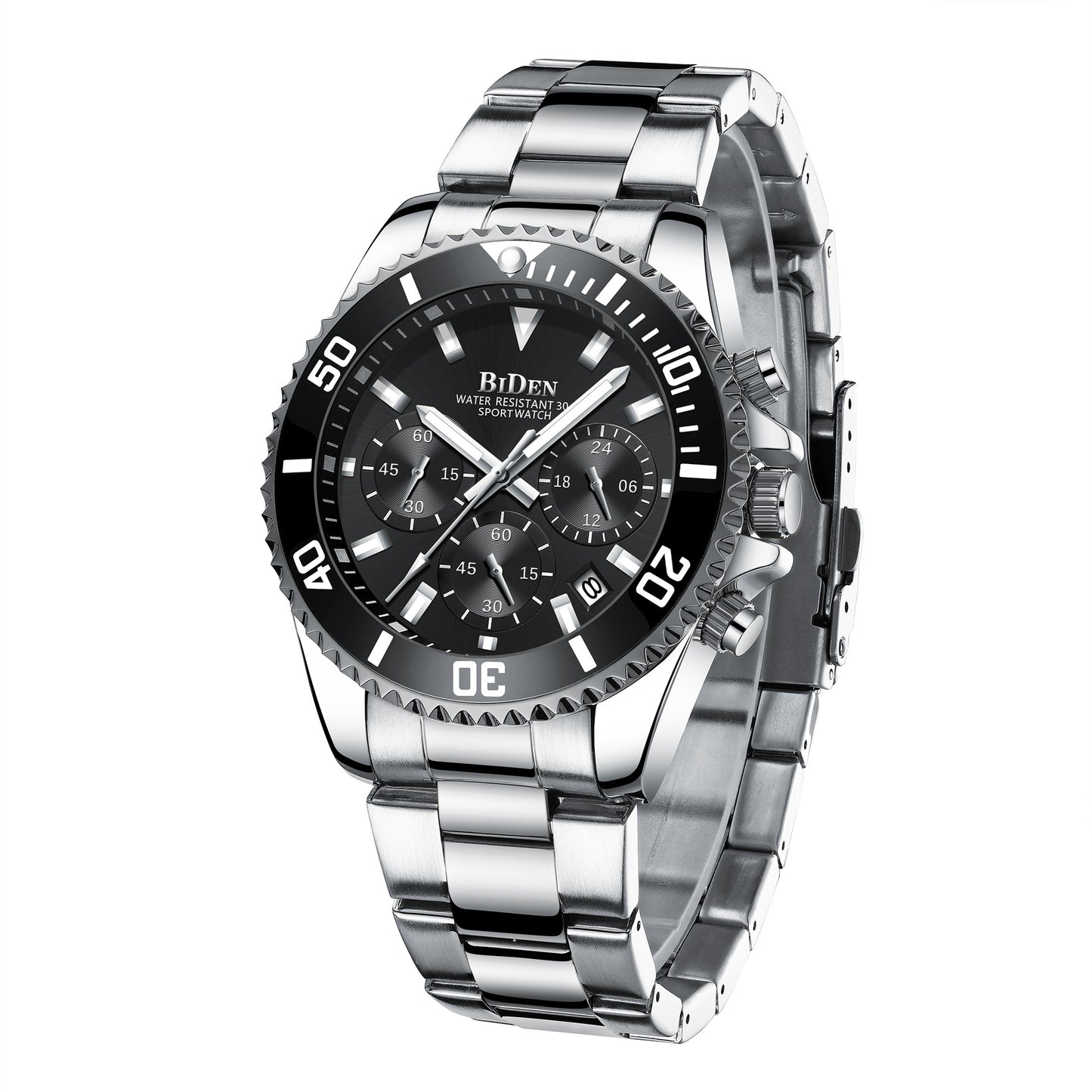 Men's Waterproof Steel Band Quartz Watch