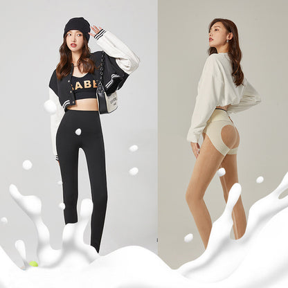 Autumn Winter Thickened 3D King Fried Latex Pants Waist