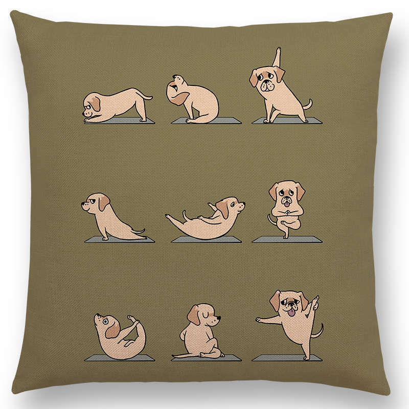Dog animal printed pillow case