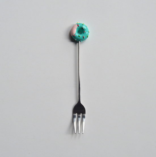 Doughnut cutlery fork spoon