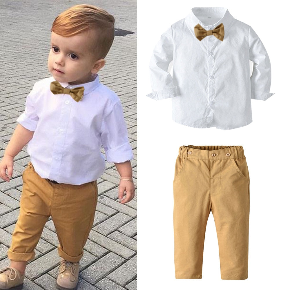 Children's long shirt and trousers formal wear