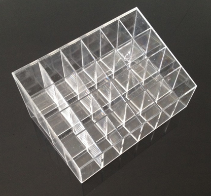 Lipstick rack 24 compartment storage Suitable for lipstick, eyebrow pencil, eyelash pen and other cosmetic storage and merchandise display