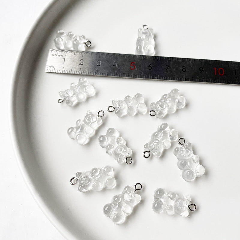 Jelly color bear earrings earrings pendant