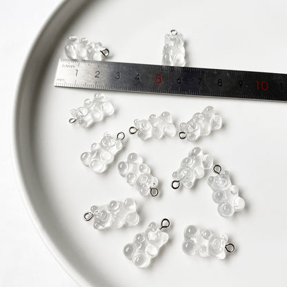 Jelly color bear earrings earrings pendant