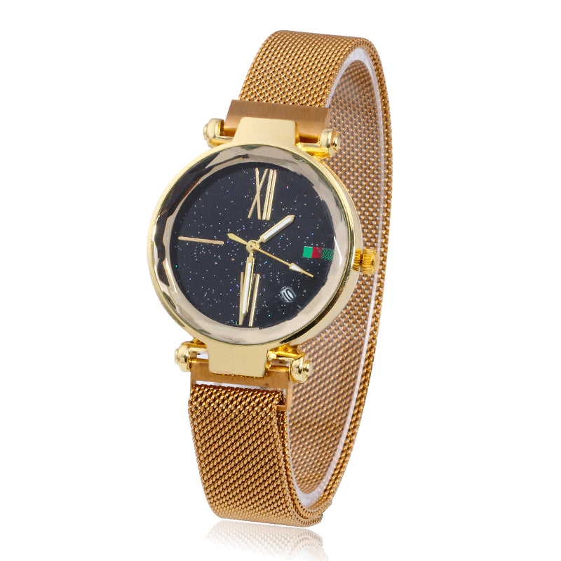 2021 cross-border explosion models Milan magnets starry sky calendar magnet watch fashion Europe and the United States with a quartz watch