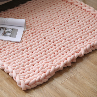 Weaving gravity blanket with wool cloth