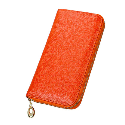 New Ladies Leather Multifunctional Large Capacity Long Zipper Wallet