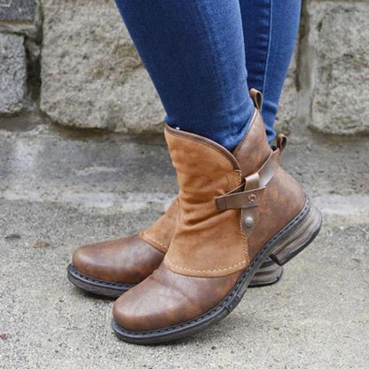 Round Head Thick With Female Velvet Short Boots