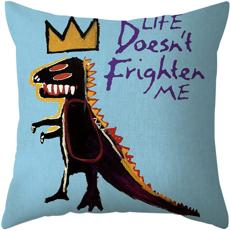 Car back cushion cotton and linen pillowcase