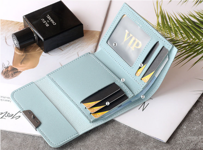 Small Purse Female Short Style Folding Personality Student Mini Money Clip