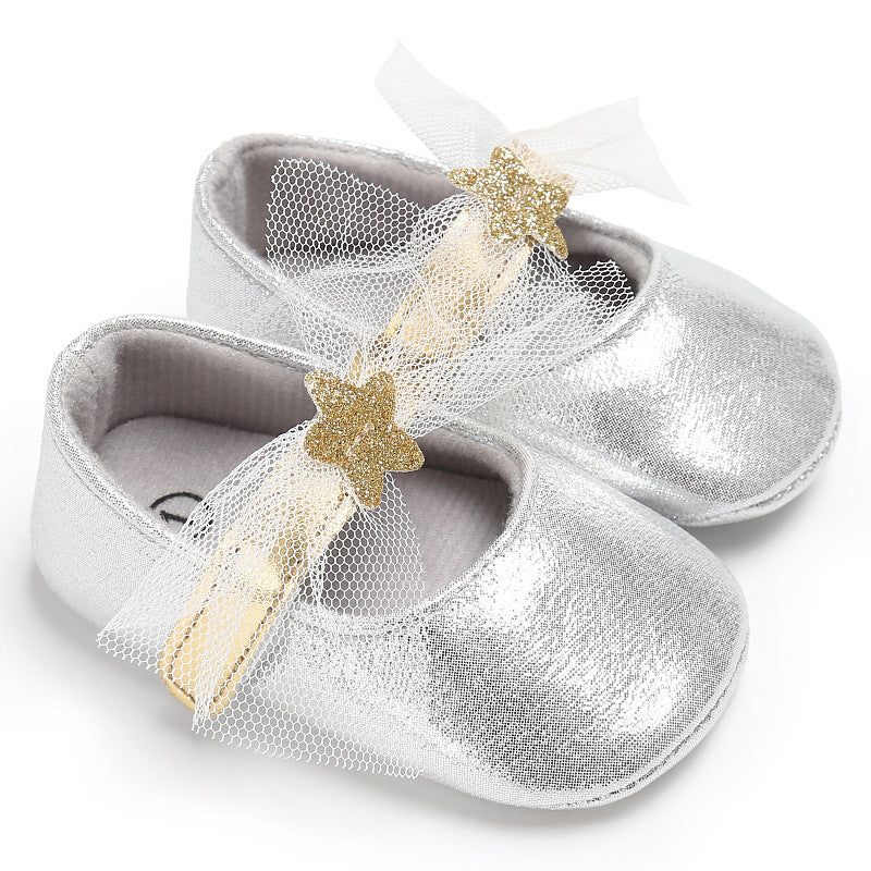 Star lace, baby princess shoes, toddler shoes, soft soled shoes, baby shoes