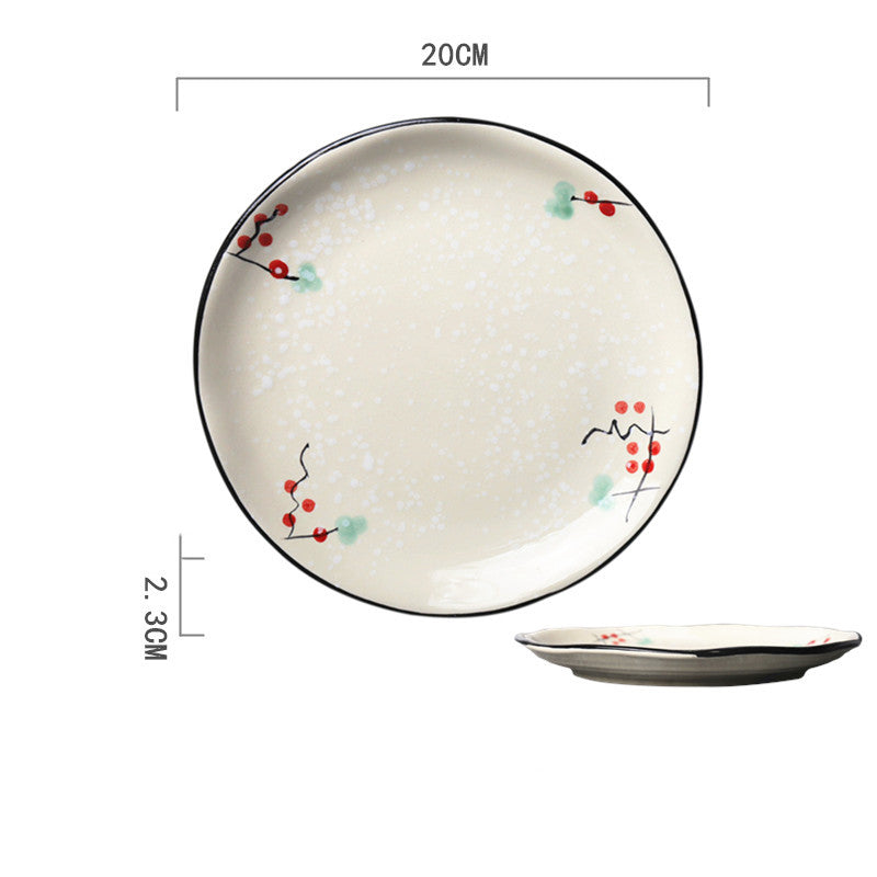 Ceramic Hand-painted Western Food Microwave Breakfast Plate