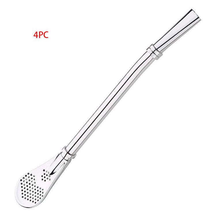 304 Stainless Steel Residue Filter Straws Spoon