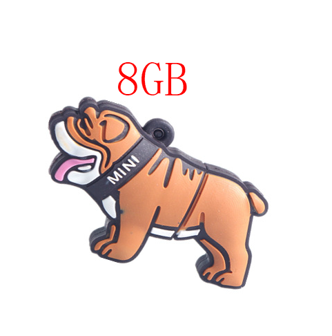 Creative cute animal silicone Bulldog car 8g16g U disk