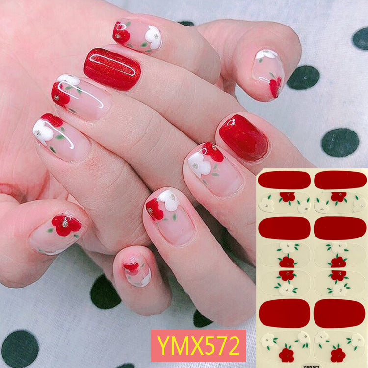 Net Red Nail Stickers Sports Style Trend Pepsi Logo