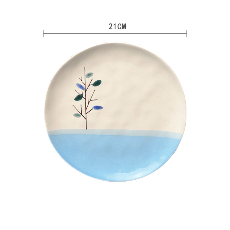 Ceramic Hand-painted Western Food Microwave Breakfast Plate