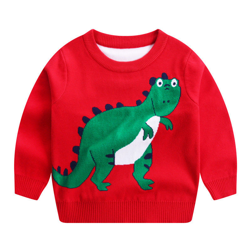 Dinosaur Cotton Double Layer Warm Sweater Base Coat