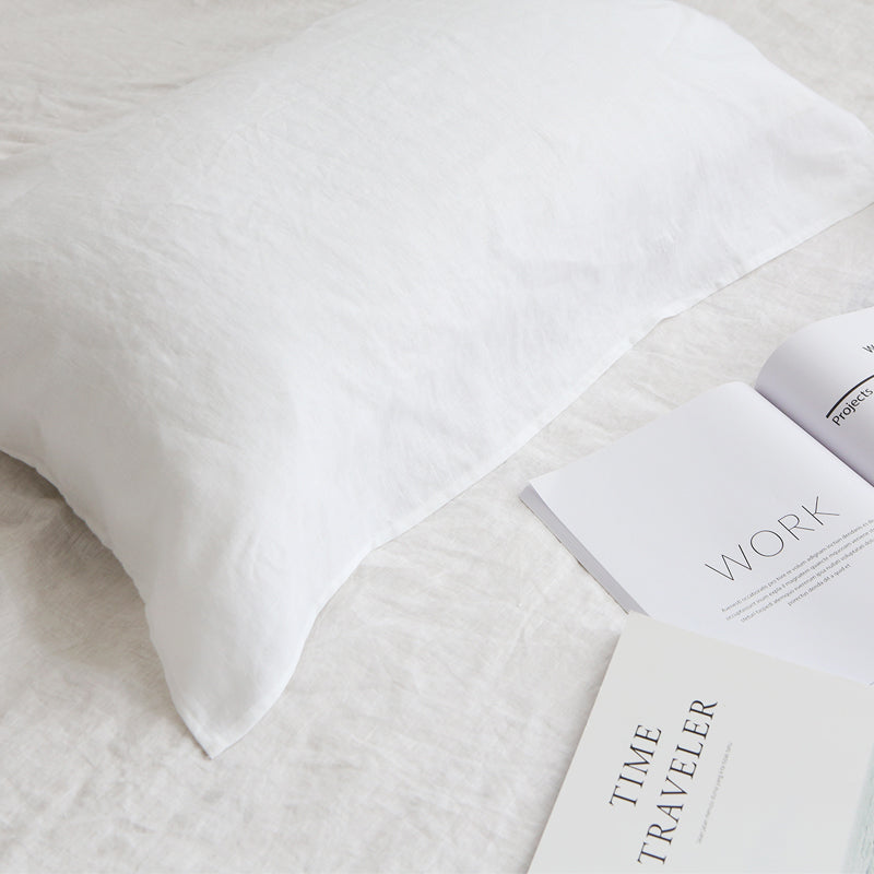 Pure Linen Pillow Towel Breathable Solid Color High-grade