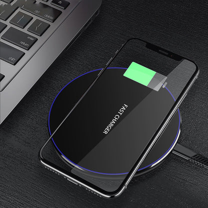FDGAO/metal QI Wireless Charger 10W Ultra-thin Wireless Charger Suitable For Cross-border QI Mobile Phone Products