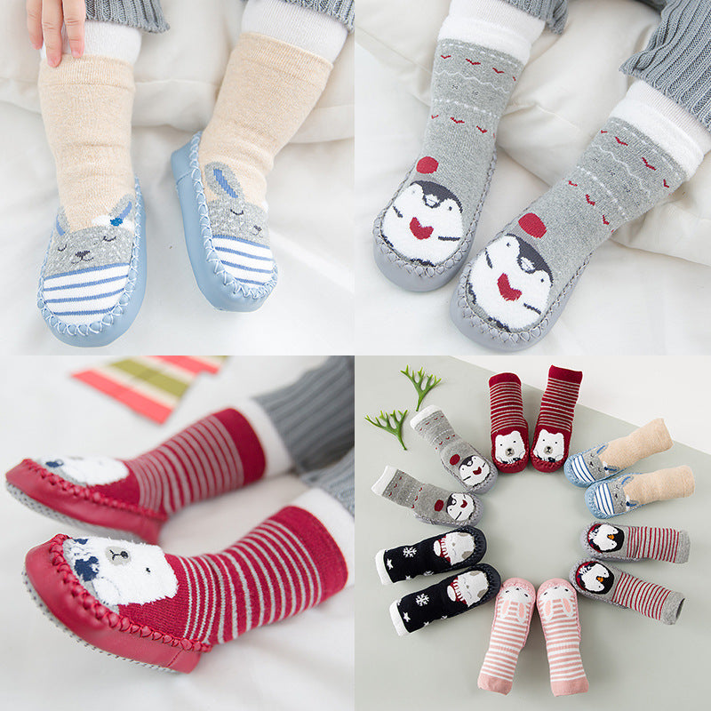 New winter plush, Terry BABY TODDLER SOCKS, skid proof floor socks for children