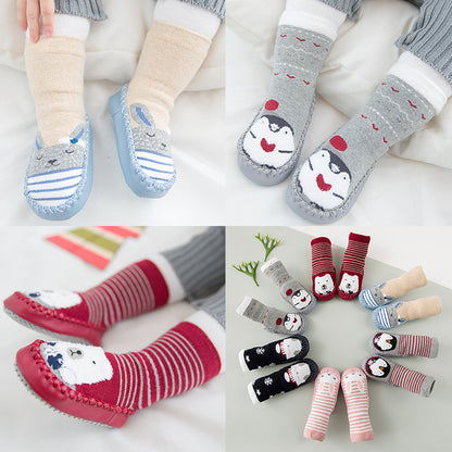 New winter plush, Terry BABY TODDLER SOCKS, skid proof floor socks for children