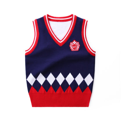 Diamond vest children's sweater