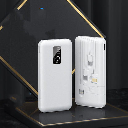 Mini Creative Large Capacity 20000 Power Bank With Cable