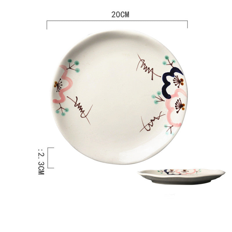 Ceramic Hand-painted Western Food Microwave Breakfast Plate