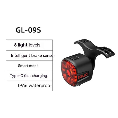 Intelligent Induction Brake Taillight Road Mountain Bike Warning Safety Light