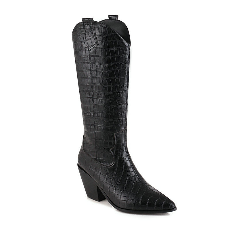 But knee-in-tube thin skinny shoes knight boots