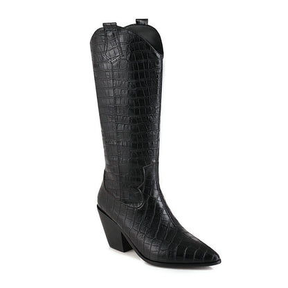 But knee-in-tube thin skinny shoes knight boots